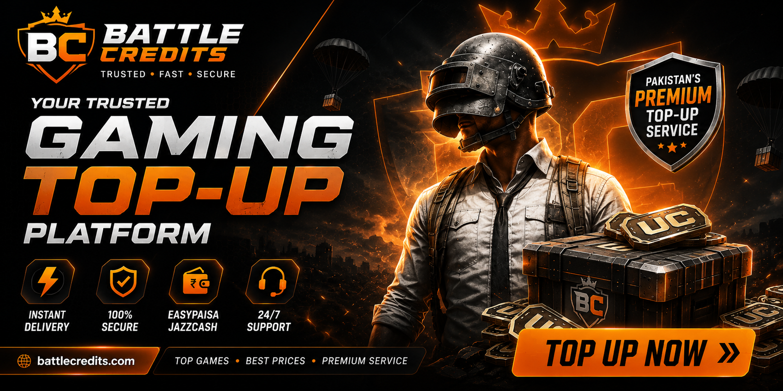 BattleCredits Pakistan | PUBG UC, Free Fire & TikTok Top-Up
